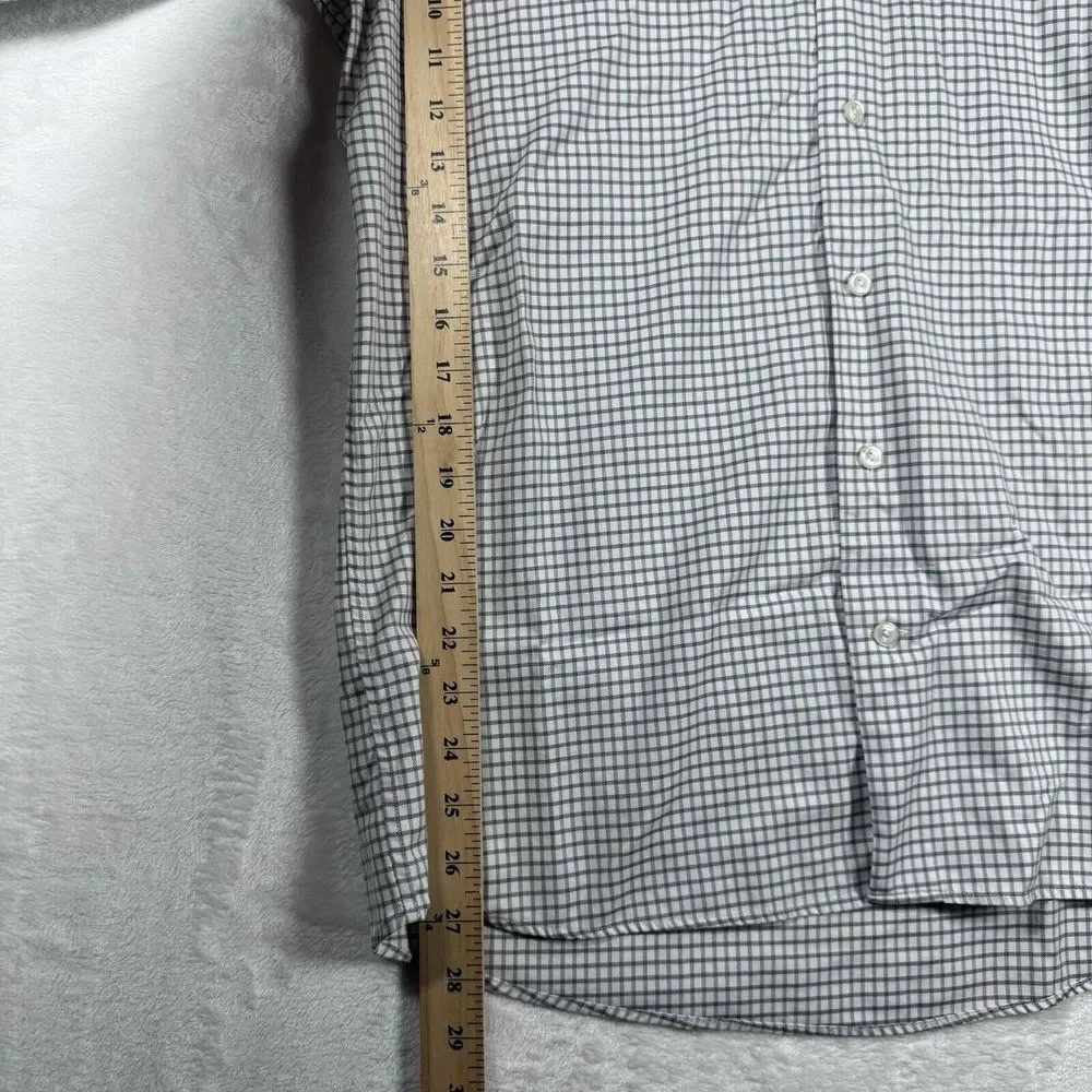 Eton Shirt Men 16.5/42 White Check‎ Contemporary Casual Office Classic Button Up - Picture 13 of 14